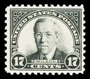 Scott 623 1925 17c Wilson Perforated 11 Flat Plate Issue Mint F-VF OG LH Cat $9 - Picture 1 of 1