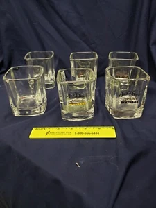 6 Vintage Jack Daniels Whiskey Square Schnapsglas - Bild 1 von 9