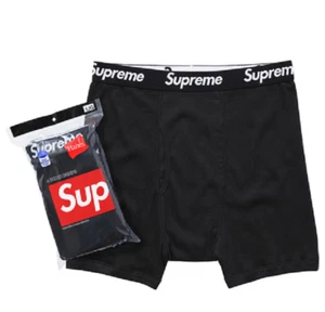 Supreme Hanes Boxershorts - Black - Medium - 1 Paar - VERSAND IN 12/24 STUNDEN - Bild 1 von 1