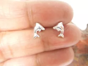 PENDIENTES Dolphin de plata de ley 925 - ¡En caja de regalo! - Imagen 1 de 4