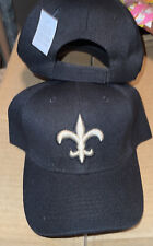 New Orleans saints black baseball hat adjustable fit