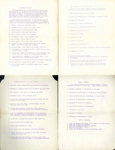 Regeln der Bühnenbewegung Vintage Theater Regie Klasse Noten getippt Dito Kopien - Bild 1 von 5