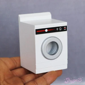 Maßstab 1:12 Miniatur Puppenhaus Weiße Trommel Waschmaschine Waschküche Möbel - Bild 1 von 6