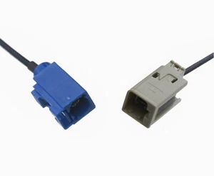Fakra C blue 5005 Jack to GT5-1PP HRS grey male Cable Car Radio Antenna 0.5~15ft - Picture 1 of 3