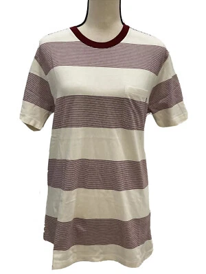 Obey Womens Pocket T-Shirt Stripe Multicolor Size Small Short Sleeve Crew Neck - Image 1 of 4