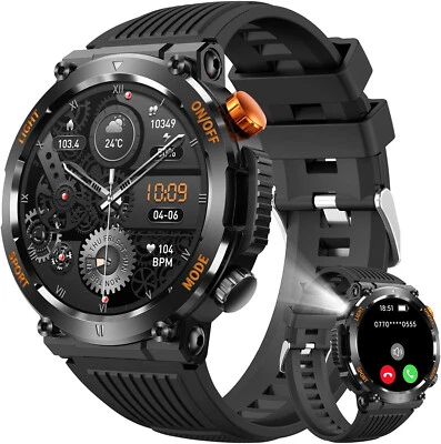 Smartwatch Herren Damen mit Telefonfunktion Armbanduhr für iPhone Samsung Huawei - Bild 1 von 4