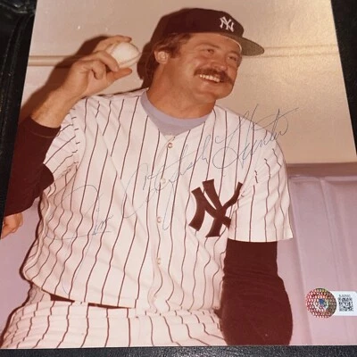Jim Catfish Hunter Autographed Signed 8x10 Photo New York Yankees BAS Beckett - Image 1 of 4