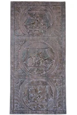 Vintage Wall RELIEF Panel Kamasutra Barn Door Head Board CARVED Bedroom Decor