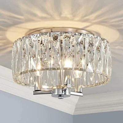 AGV LIGHTING CL002C K9 Crystal Flush Mount Ceiling Light Fixture Perfect for ... - Image 1 of 4