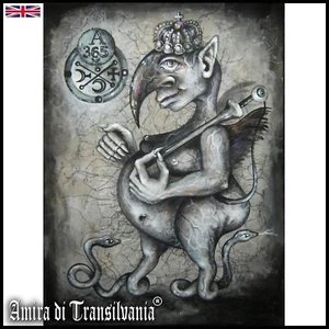 painting contemporary art monster lemegeton demons lilith abraxas animal snake - Picture 1 of 24