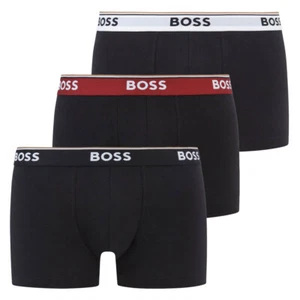 Hugo Boss Mens Boxer Shorts BOSS 3 Pack Logo Branded Stretch Boxers in Black - Picture 1 of 8