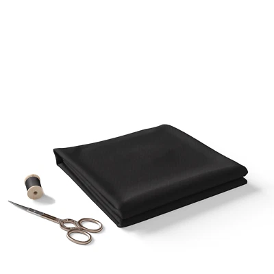 Black Flannel Jacket Fabric 100% Cotton 425 GSM 148cm Width Premium Sewing Cloth - Image 1 of 4