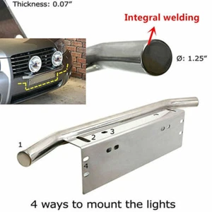 Universal 23"Bull Bar Front Bumper License Plate Mount Bracket Holder Heavy Duty - Picture 1 of 6