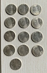 Lotto 13 monete argento scellini valore nominale 10 scellini 98 grammi - Foto 1 di 4