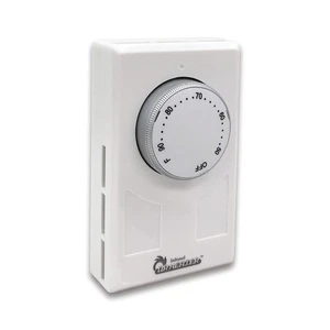 DR-001 Wall Thermostat 4 wires single or Double poles 120-277V 3360-7756W, Wh... - Picture 1 of 1