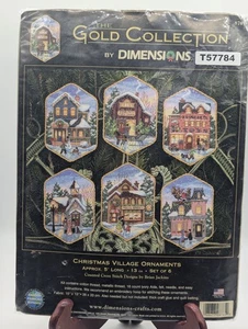 Dimensions Gold Collection Weihnachtsdorf Ornamente gezählt Kreuz St-5" lang - Bild 1 von 6