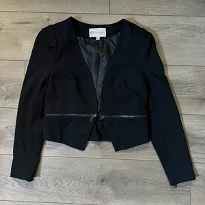 Blazer donna Philosophy taglia small aperto davanti zip ritagliato - Foto 1 di 5