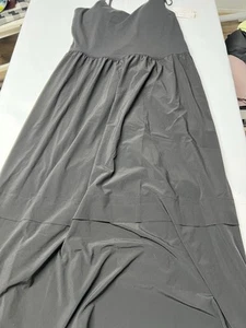 Athleta XL Elation V-neck Hybrid Dress, Black Lightweight Long Dress NWT - Picture 1 of 2