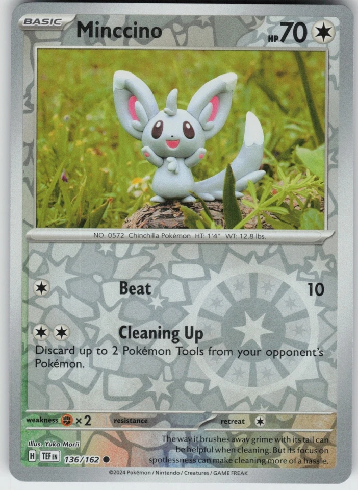 Reverse Holo Minccino 136/162 Common SV05: Temporal Forces NM - Image 1 of 1