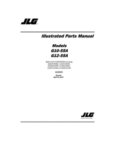 JLG G10-55A G12-55A Telehandler Parts Catalog Hard Copy Manual - Picture 1 of 10