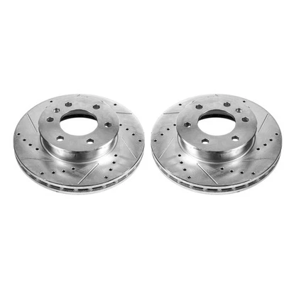 PowerStop Evolution Drilled Slotted Rotors Pair Front For Dodge Sprinter 2500 - Image 1 of 3