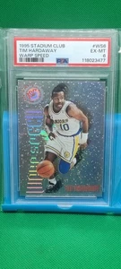 PSA 6 1995-96 Topps Stadium Club Warp Speed Tim Hardaway #WS6 HOF Excelente/Como Nuevo - Imagen 1 de 6