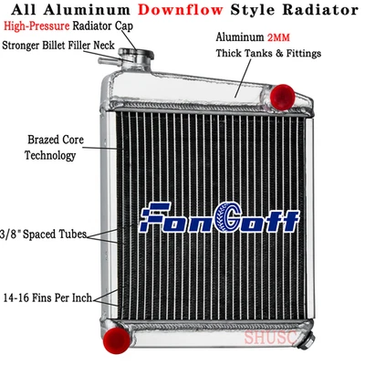 2 Row Aluminum Radiator For Austin Mini/ Mini Cooper 850 0.8L 1.0L L4 1.3L 61-69 Foto 1 de 4