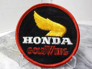 Toppa Motociclista Honda Ala Oro Vintage anni 70 3" Tonda VG - Foto 1 di 3