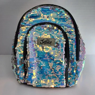 Mochila JUSTICIA Niñas Lentejuelas Mini Brillante Escuela Viaje Divertido Bolso de Moda Foto 1 de 4