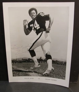 VINTAGE 8X10 AUTOGRAPH SIGNED PHOTO WILLIE BROWN OAKLAND RAIDERS - Bild 1 von 13
