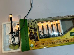 Juego de 10 farolas victorianas antiguas Kurt Adler vintage de Navidad nuevas - Imagen 1 de 5
