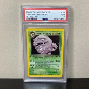 2000 Pokemon TCG Team Rocket 1st Edition 14/82 Dark Weezing HOLO PSA 7 - Bild 1 von 2