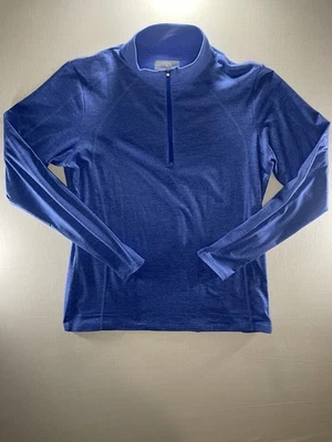 Top de golf Callaway para mujer con cremallera en cuarto azul grande manga larga Foto 1 de 4