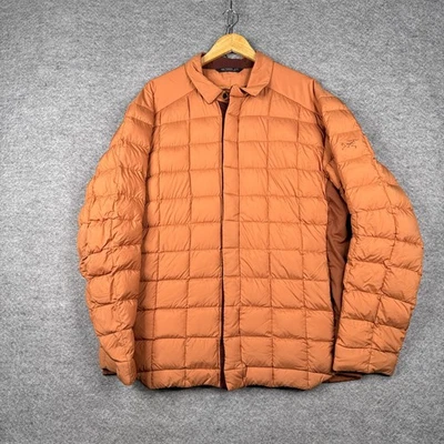 Chaqueta Arc'teryx Rico Para Hombres XL Naranja Plumón Cremallera Acolchada Puffer Shacket Gorpcore Foto 1 de 4