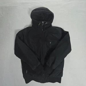 Volcom Jacket Men Full Zip Hooded Black Size US-Small Water Resistant Insulated - Picture 1 of 15