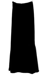 Black Velvet Maxi Skirt Size 2 Sheer Flare Panels Zipper Back by Chadwicks Rare - Picture 1 of 10