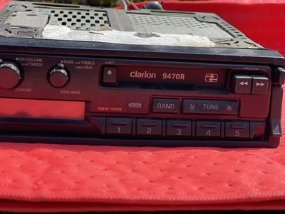 Clarion 9470R Vintage Coche Estéreo AM/FM Sintonizador Cassette Extraíble Mercedes Benz Foto 1 de 4