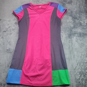 Abito donna Title Nine Med scollo a V color block attivo golf escursionismo campeggio - Foto 1 di 11