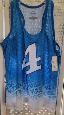 Camiseta sin mangas Kevin Harvick Nascar Fanatics número 4 azul blanco para mujer nueva con etiquetas Foto 1 de 4