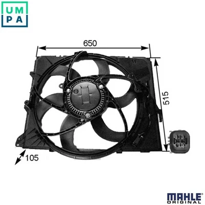 FAN ENGINE COOLING CFF 264 000S FOR BMW N46B20E/B20CC/B20CB 2.0L 4cyl 3 SERIES - Image 1 of 4