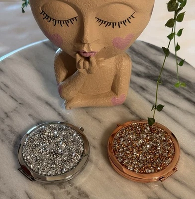 Compact Mirror Set Small Travel Magnifying Pocket Mirrors for Purse 2 Pieces - Image 1 of 4