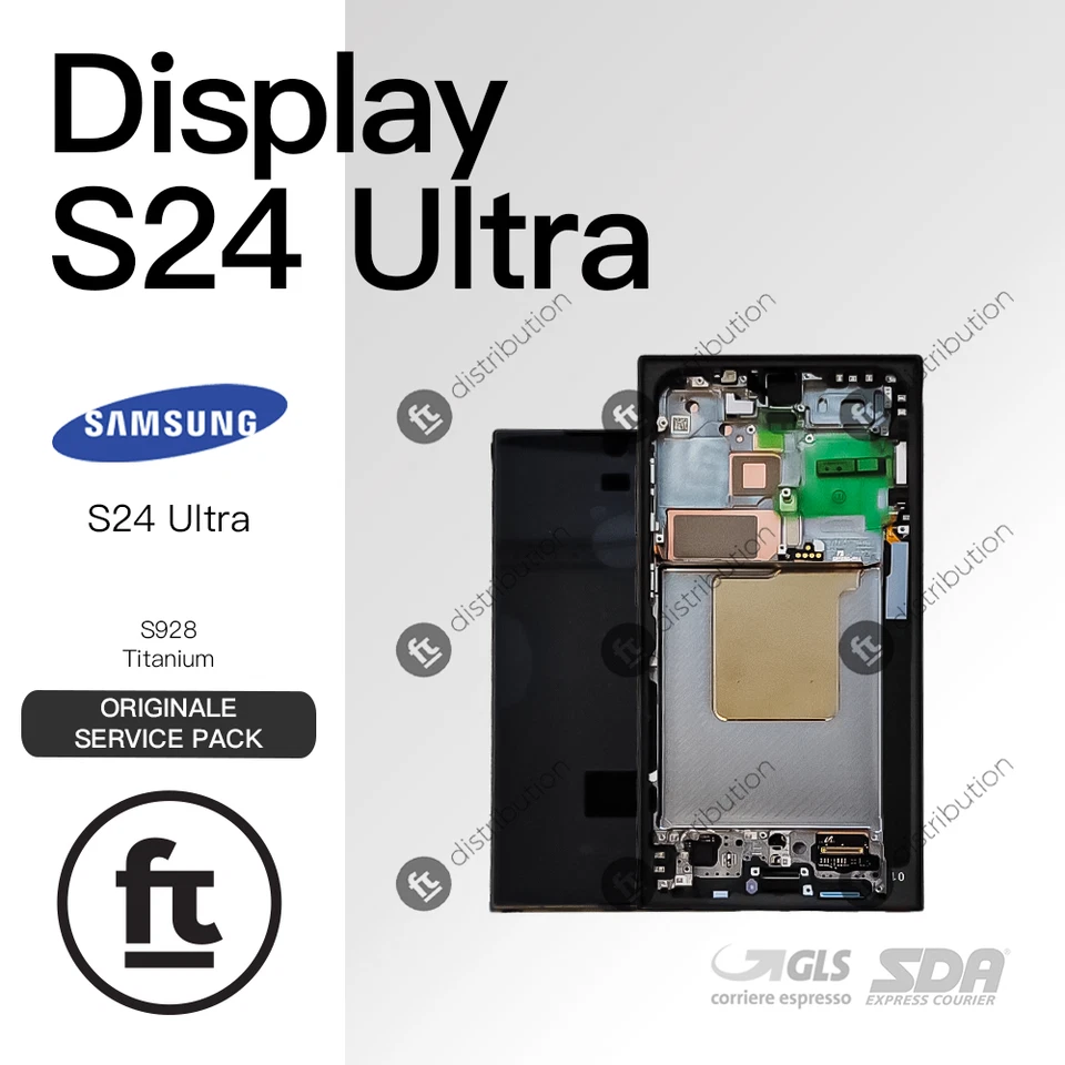 SAMSUNG DISPLAY S24 ULTRA S928 TITANIUM ORIGINALE SERVICE BLACK/ BLUE/ GREEN TOU