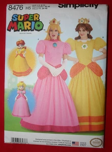 Simplicity 8476 Princess Peach Daisy Cosplay Costume Sewing Pattern Size 6-14 - Picture 1 of 2