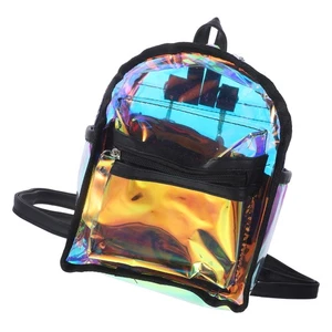 Sequin Laser School Bag Student Iridescent Backpack Multifunctional - Picture 1 of 12