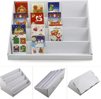 2PCS 4 Tiers Collapsible Cardboard Greeting Card Display Stand Display Stands  - Image 1 of 4