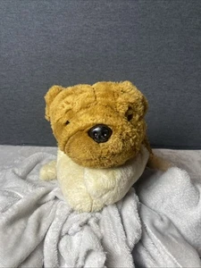 Vintage Best Made Toys Dog Plush Bulldog Puppy Laying 14"L Stuffed Toy Pet Lovey - Picture 1 of 5