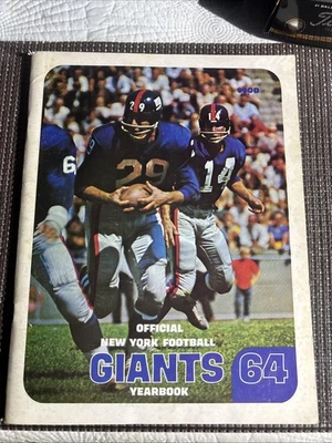 1964 Official New York Giants Yearbook-Y.A. Tittle Morrison Frank Gifford EX - Image 1 of 4