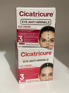 2x Cicatricure Eye Anti-Wrinkle Eye Cream-3; Daily Use 0.5oz./15g Sealed 2-Pack - Picture 1 of 8