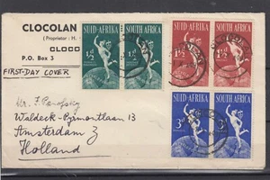 South Africa 1949 UPU First Day Cover To Amsterdam Postal History JK8895 - Picture 1 of 1