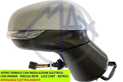 SPECCHIO SPECCHIETTO RETROVISORE ELETTRICO DESTRO PER FORD PUMA 2019 IN POI - Immagine 1 di 3